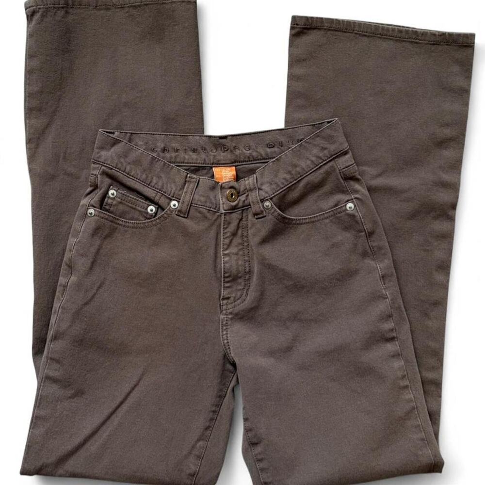 Brown high waisted straight leg jeans size 4